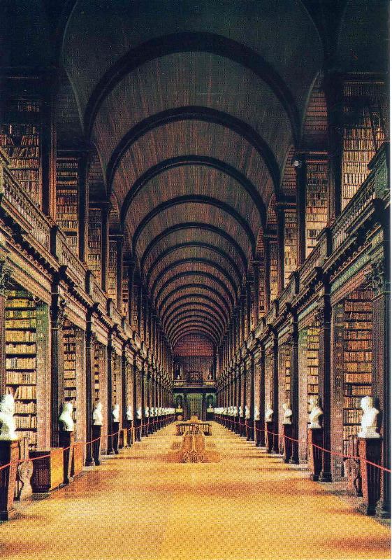 The Long Room Trinity College Library Dublin (postcard)