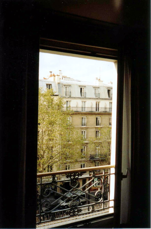 View from hotel window in Paris